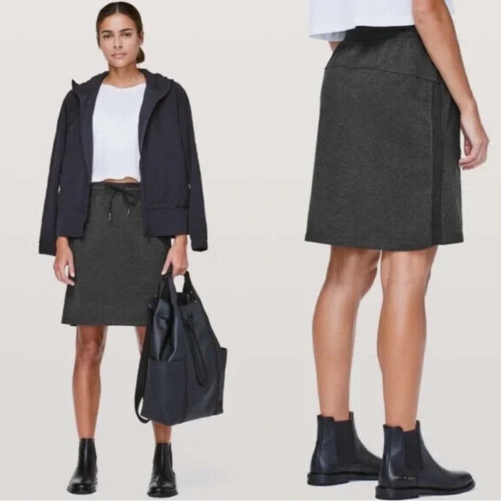 Lululemon Start Anew Skirt in Heathered Black (dark grey) Size 4